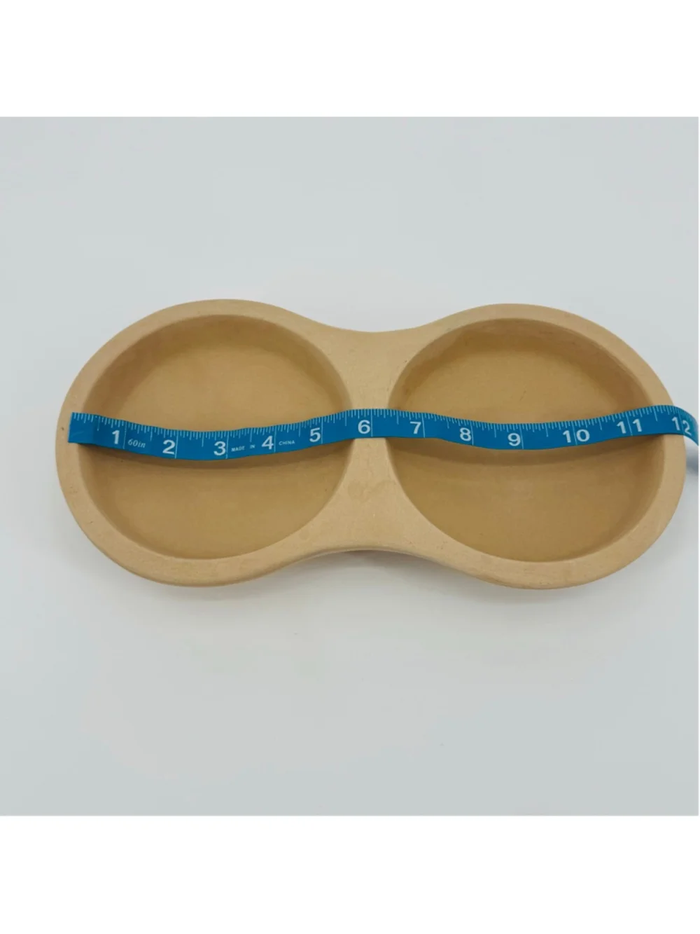 Pampered Chef Beige Stoneware Microwave Egg Cooker Double Baker